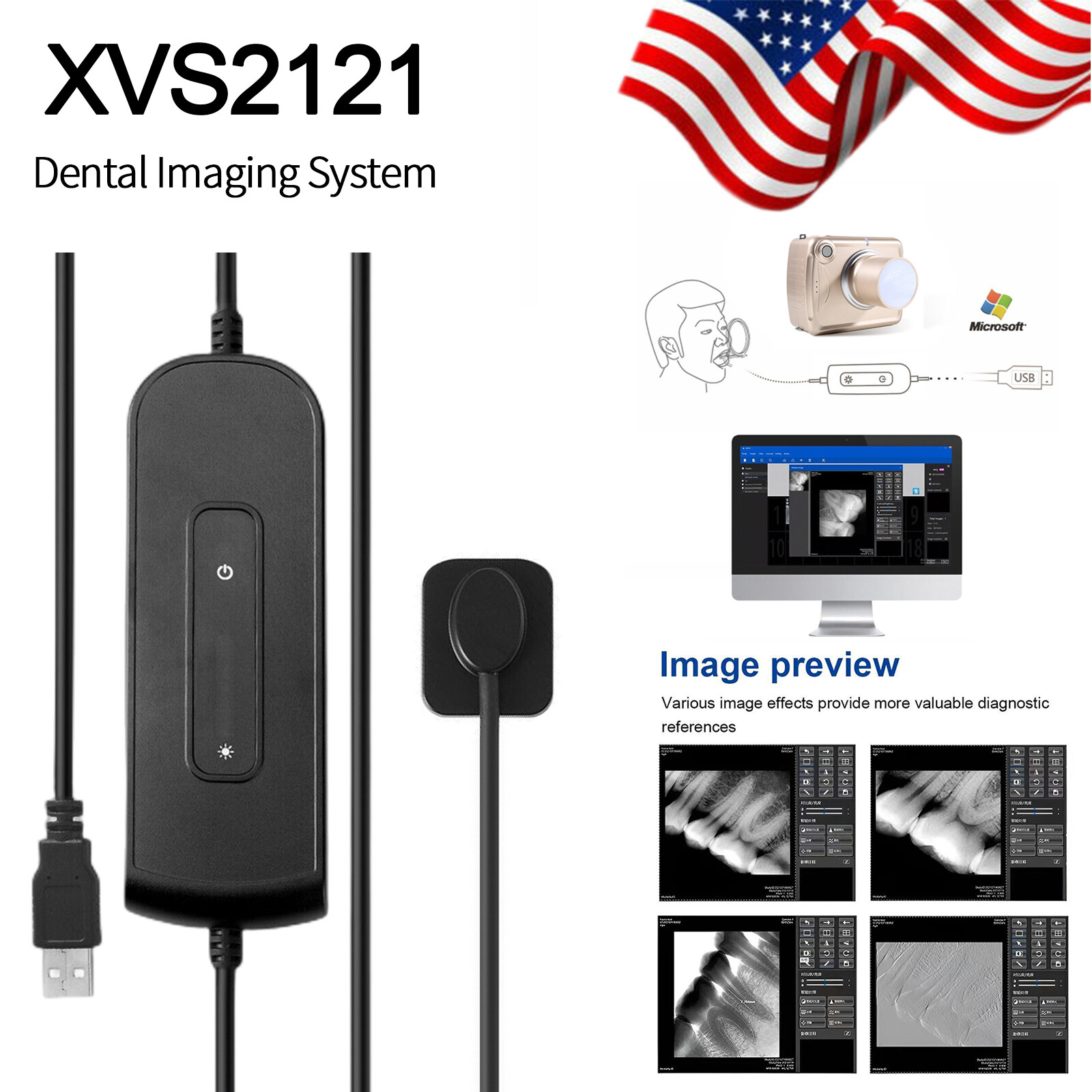 Woodpeckr Style Dental ray X Imaging System RVG Digital Ray X Sensor Size #1.0