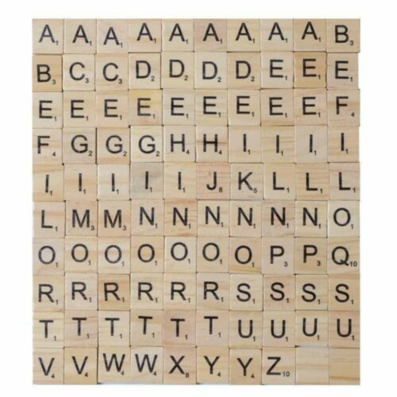REPLACEMENT INDIVIDUAL SCRABBLE WOODEN TILES (LETTERS or blank) YOU PICK!!