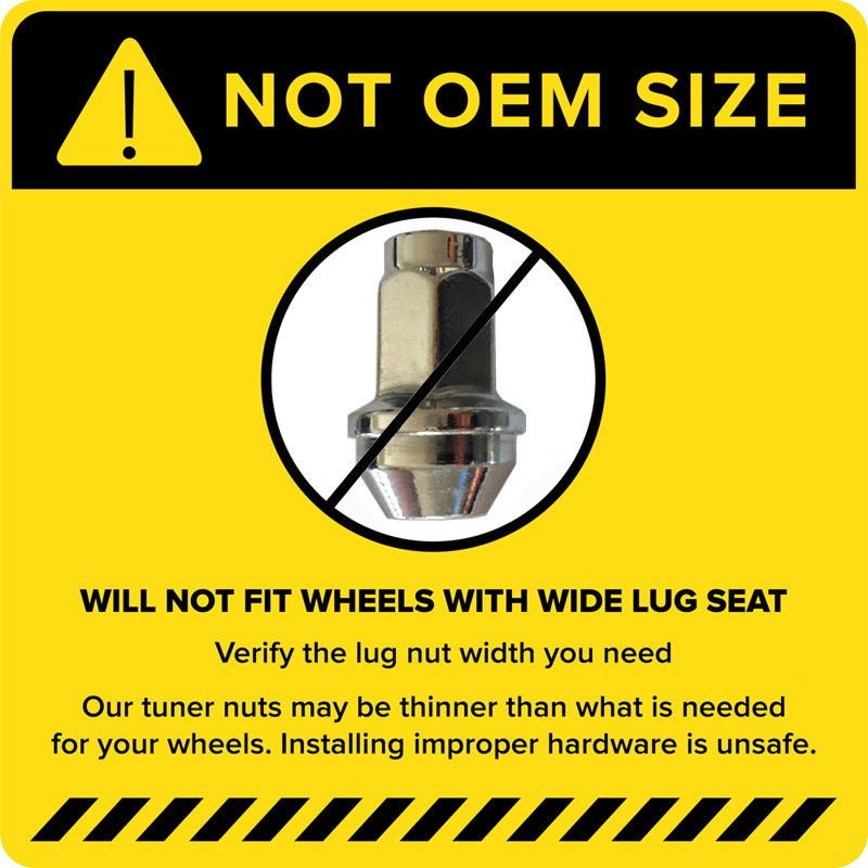 24pc M14x2 Spline Lug Nuts w/ Socket Key, 2" Length, Closed End Cone Seat, Black