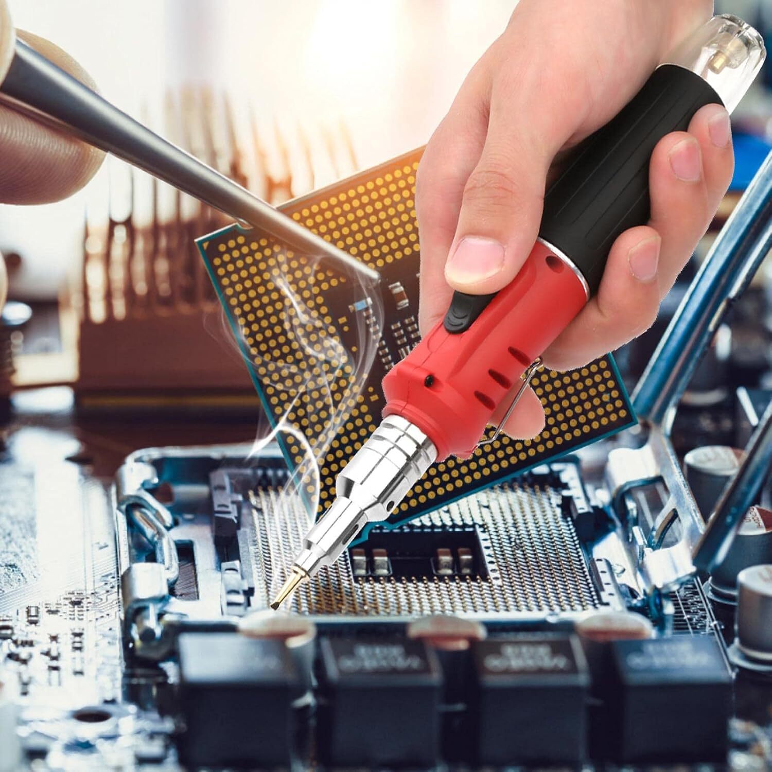 HS-1115K 10 IN 1 Portable Butane Gas Solder Iron Kit Welding Set Torch Pen Tools