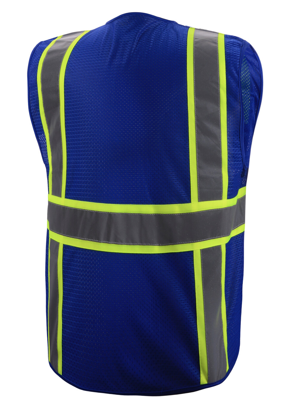 Blue Two-Tone Safety Vest with Multi-Pocket Tool Storage, New
