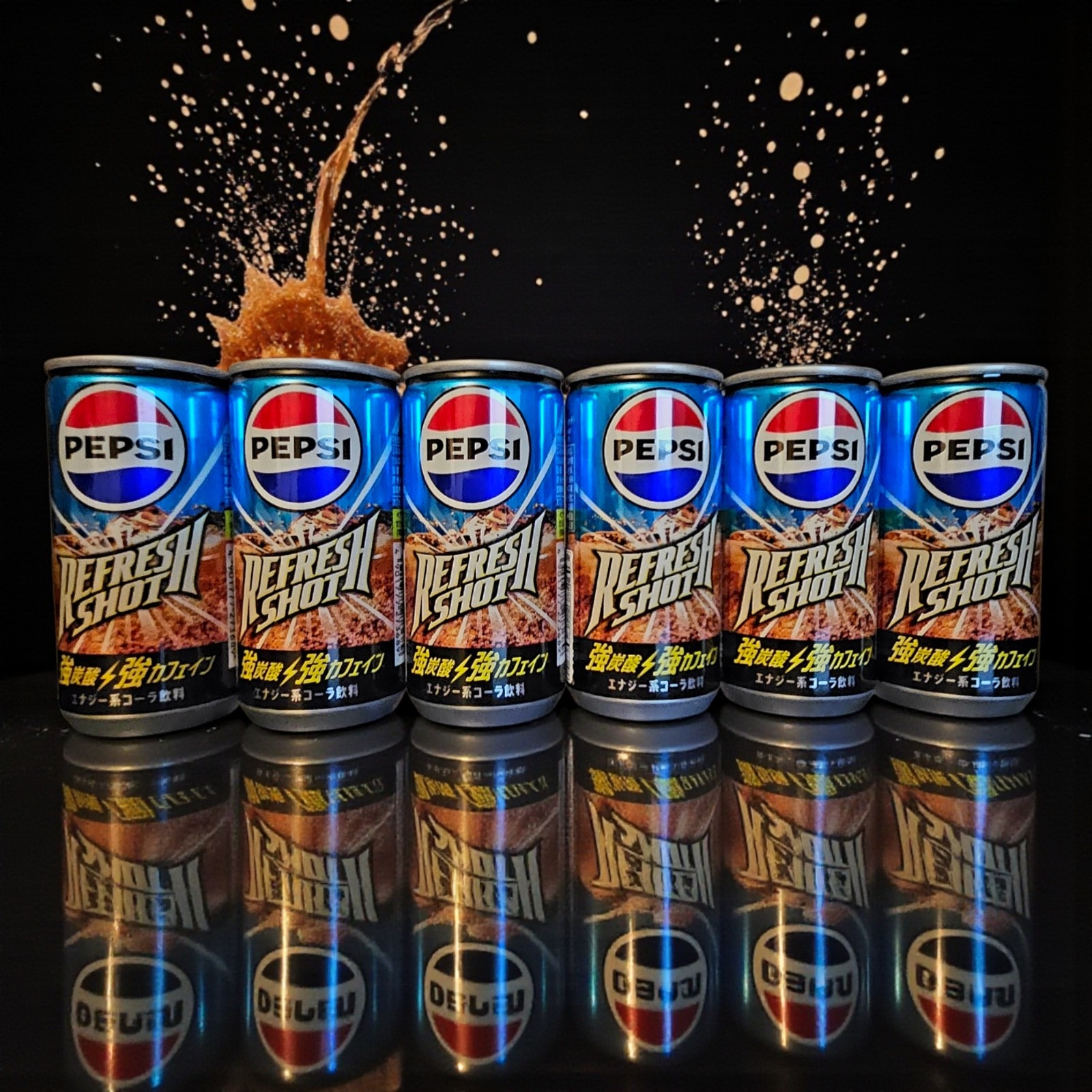 Pepsi Japan-Refresh Shot Strong Taste Cola, Japan Limited Pepsi 200ml, Pack of 6