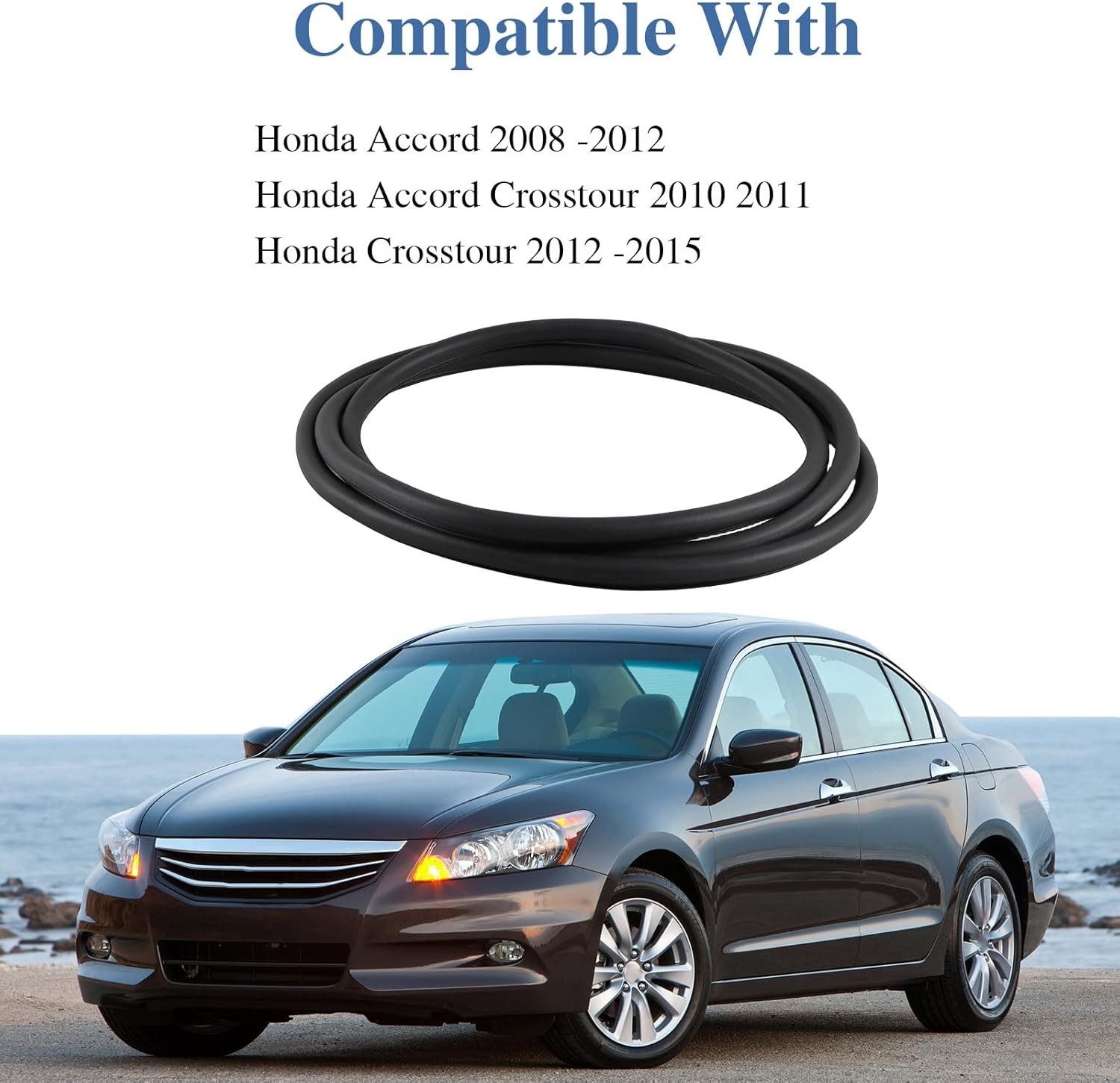 Sunroof Glass Seal Glass Roof Seal Glass Weatherstrip Compatible with 2008-2012