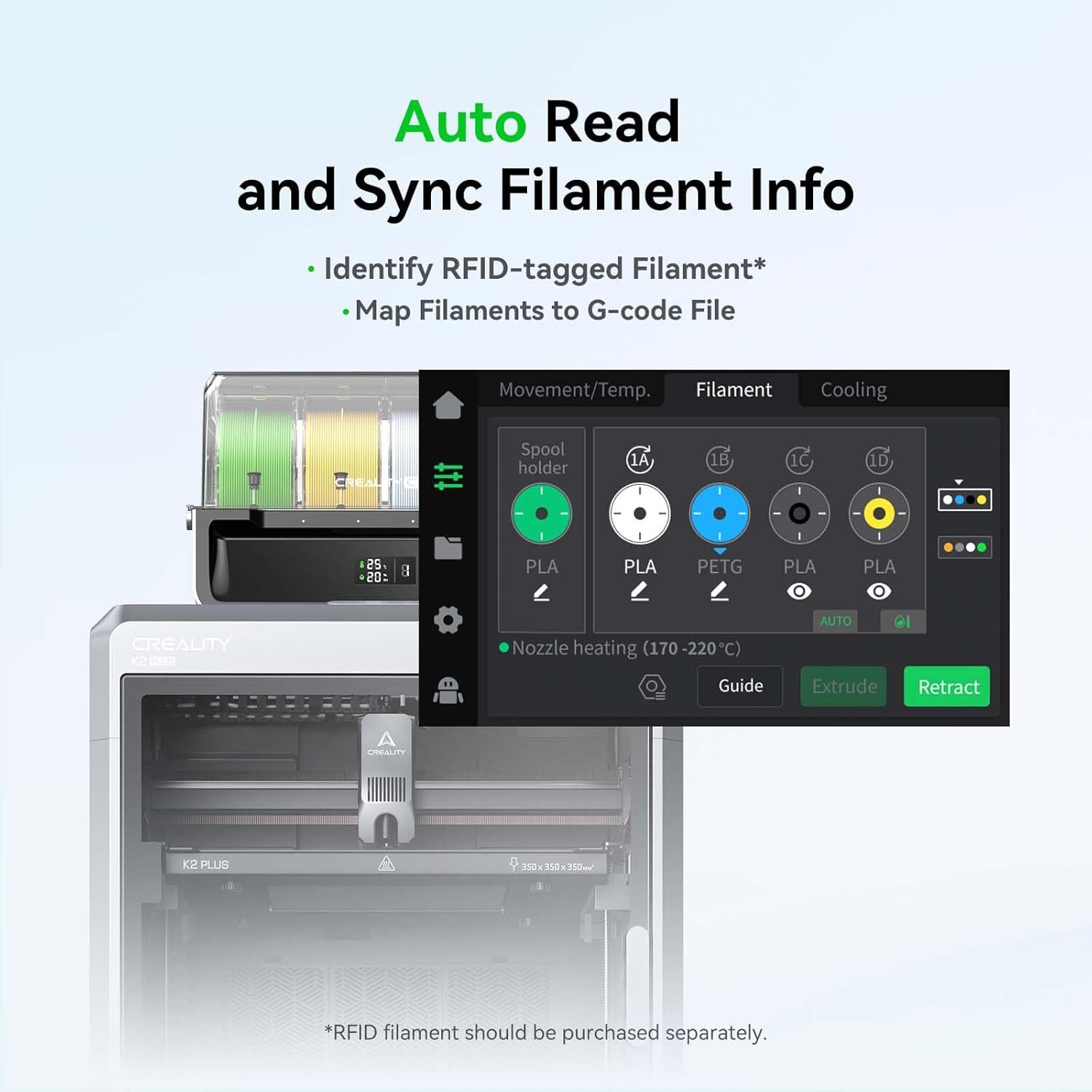Creality CFS MultiColor 3D Printer Automatically Filament System w/ 8KG RFID PLA