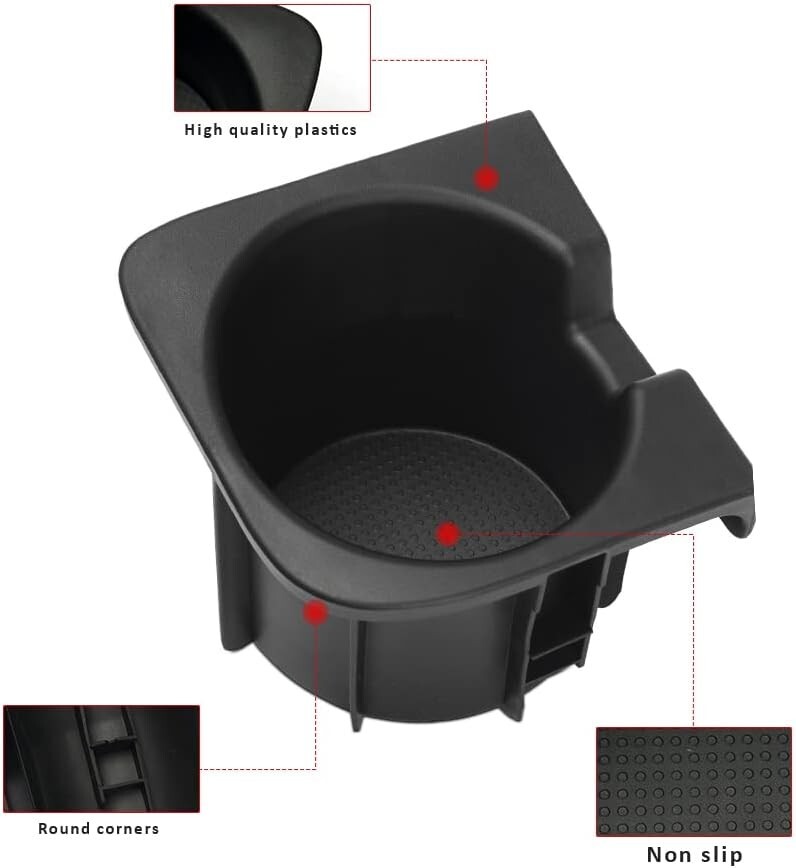 AOTEMILK Cup Holder Inserts Replacement for Toyota Tacoma 2005-2017 Accessories