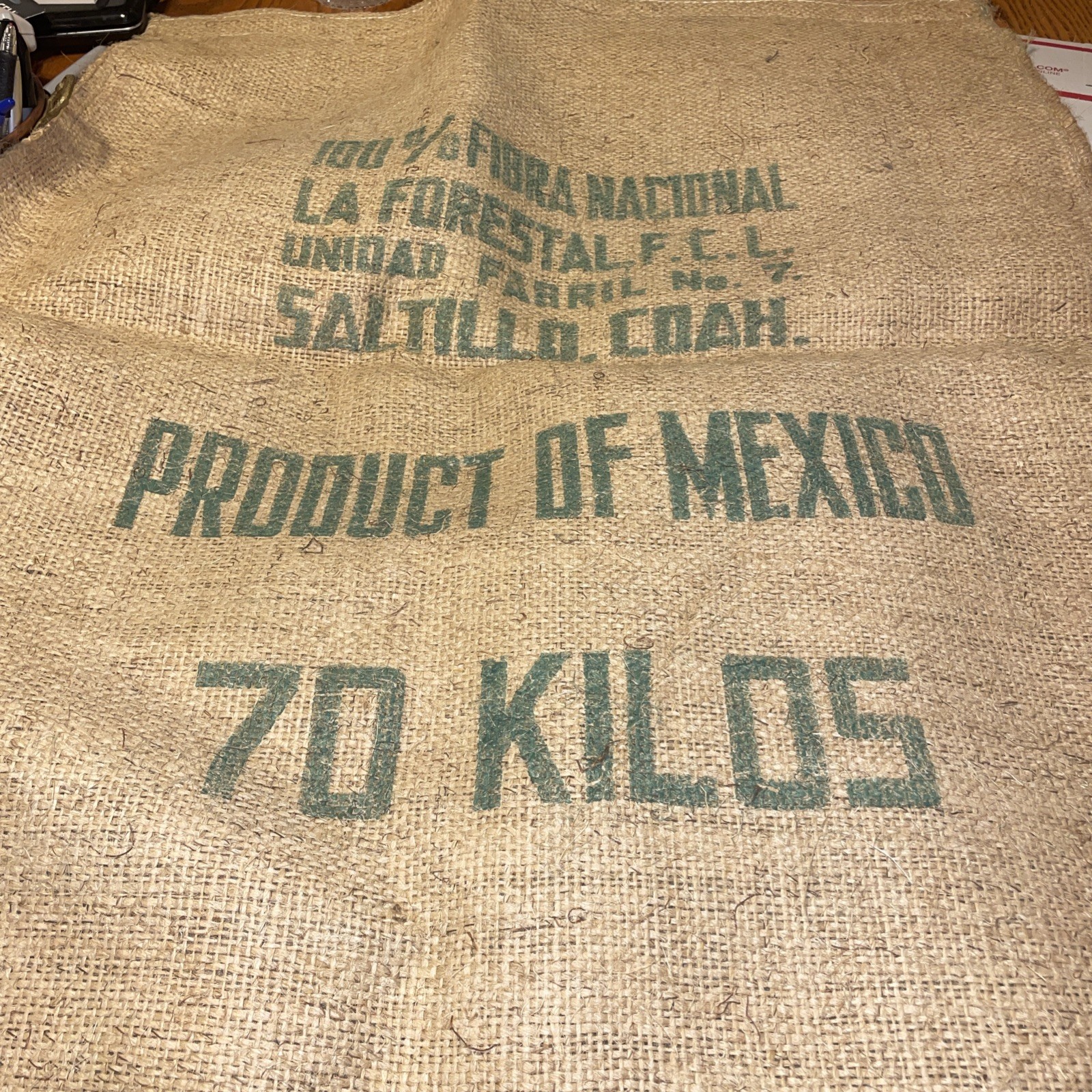 4 Vtg Coffee Bean Sack Bag Bemex Tapachula Prima Alvaro Mexico Jute Burlap Bags