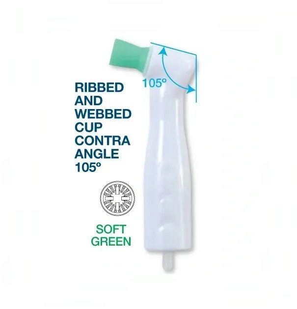 Premium Plus Prophy Angles Latex-Free Ribbed & Webbed Standard Soft Cup Box/100