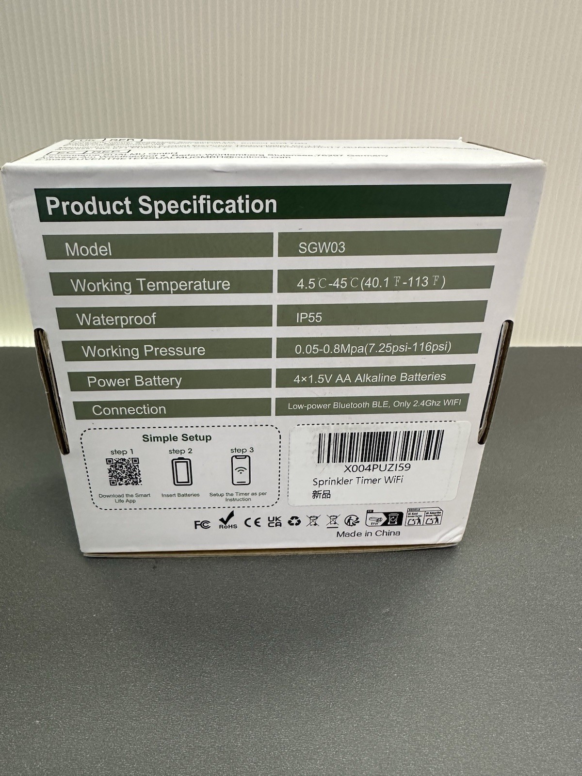 TRJZWA Smart Sprinkler Water Irrigation Timer IP55 For Garden Hose APP Control