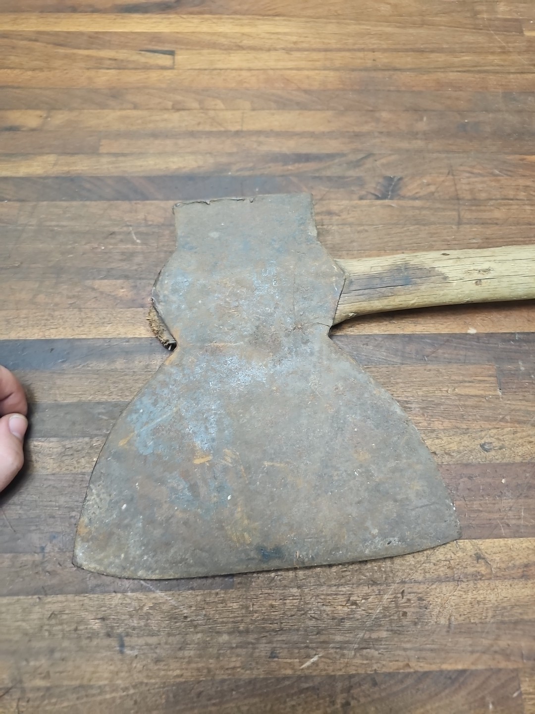 R24- Antique Daniel DRUA Hand Forge Broad Axe - PARADISE - LANCASTER PA 7lb 6oz