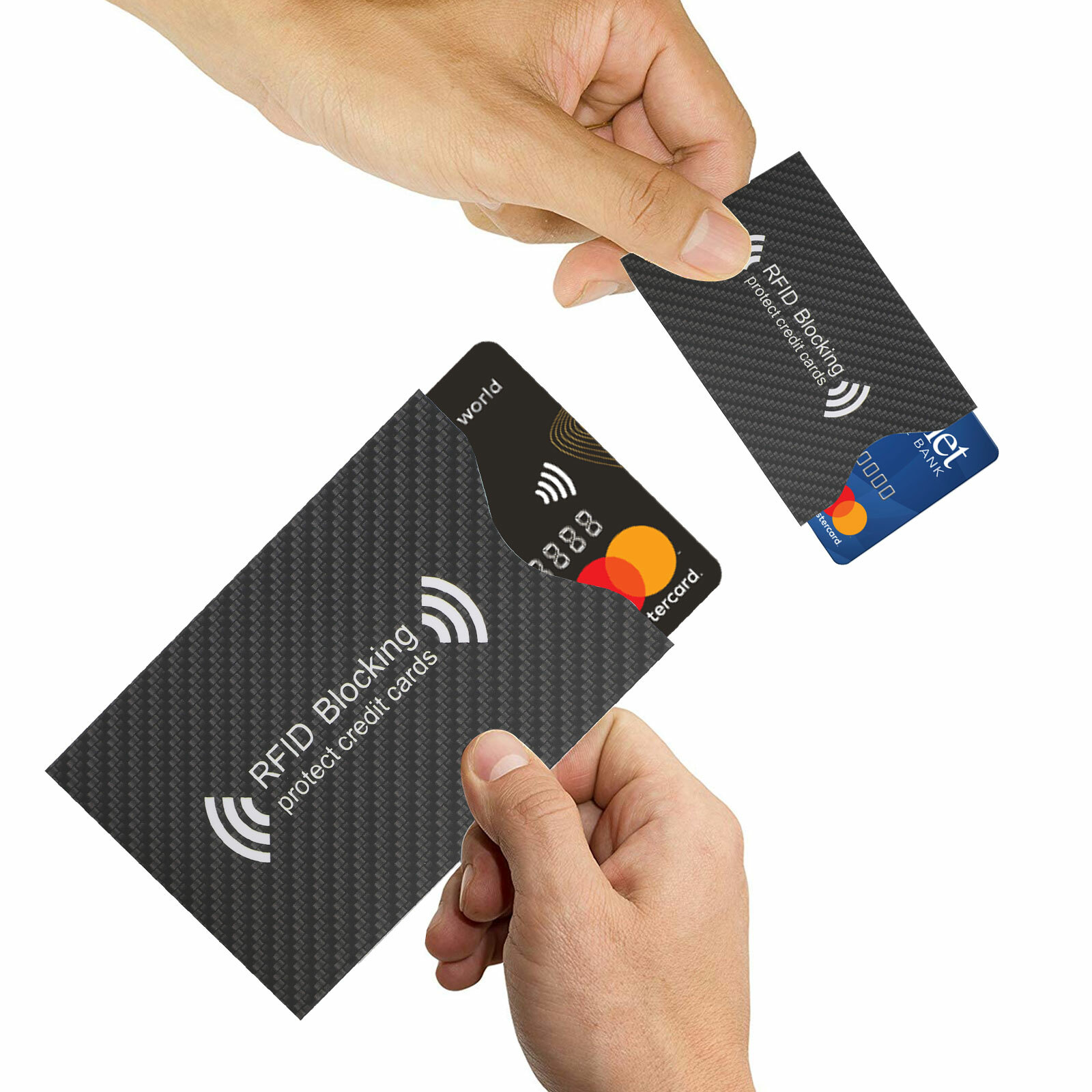 RFID Blocking Sleeve Credit Card Protector Anti Theft Safety Shield Case Covers