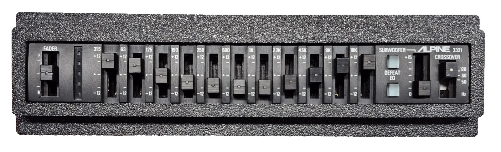 ALPINE FACE PLATE & BEZEL FITS 3321 AUDIO SUBWOOFER EQ CROSSOVER EQUALIZER SUB