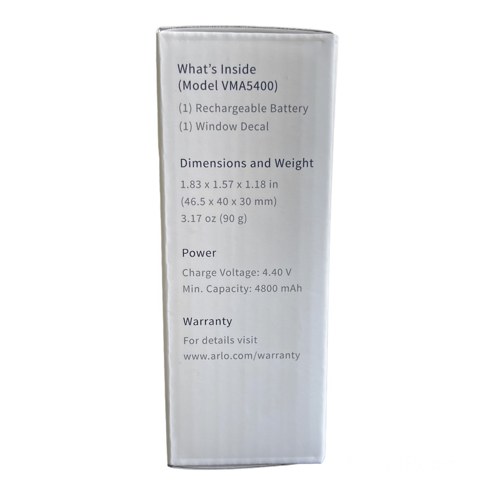 Arlo VMA5400-10000S Rechargeable Battery for Pro 3 4 5S Ultra 2 Security Cameras