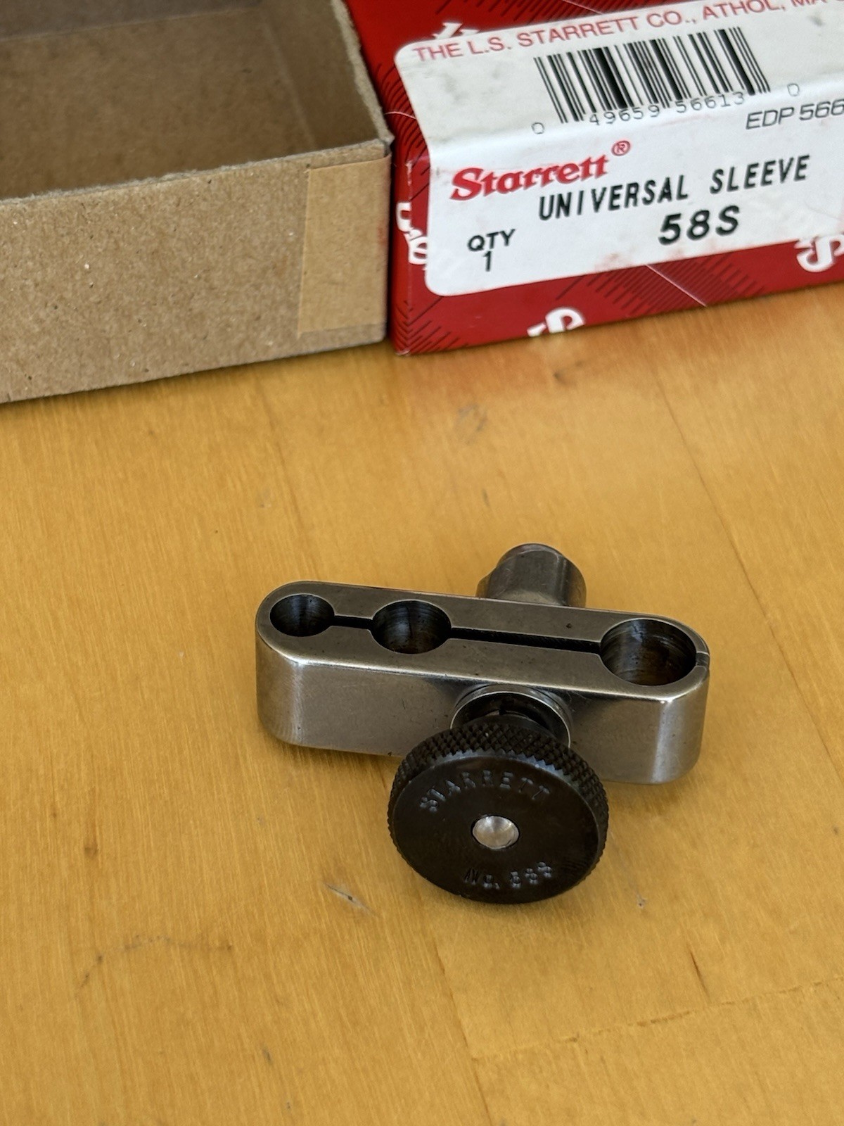 Starrett No. 58S Universal Sleeve Snug w/Box Made In USA **New Open Box**