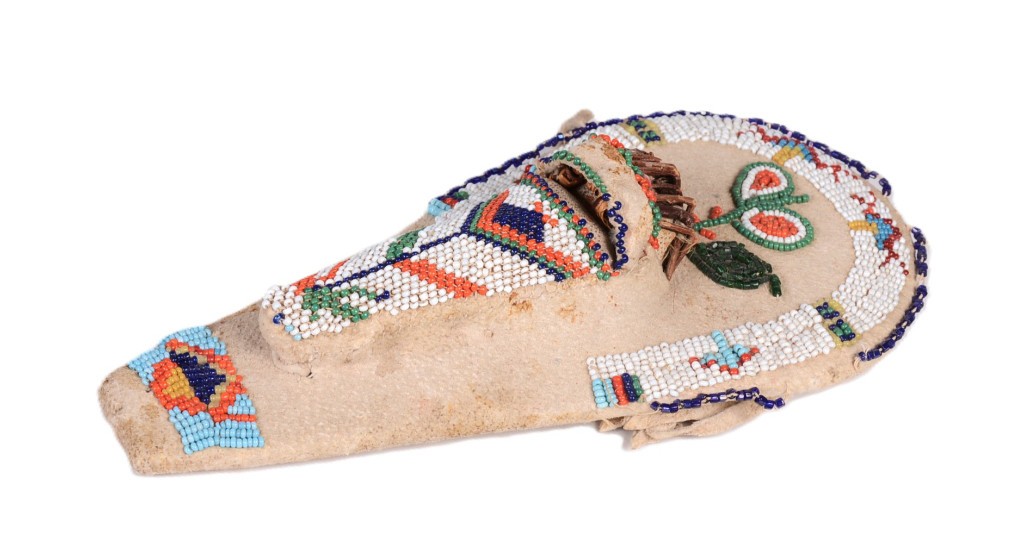 UTE Papoose Cradle Decor ca. 1900 Size 1.625" H x 7.5" L x 3.875" W Tapering