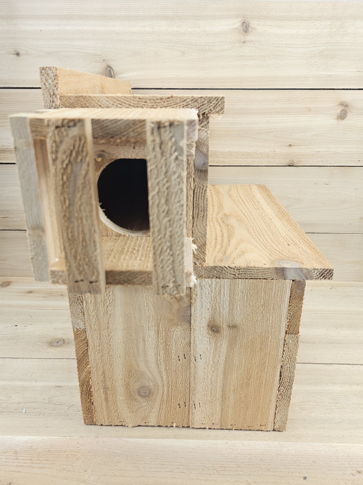 Squirrel House Nesting Box Bird Nature Animals Safety Wooden Cedar Handmade USA
