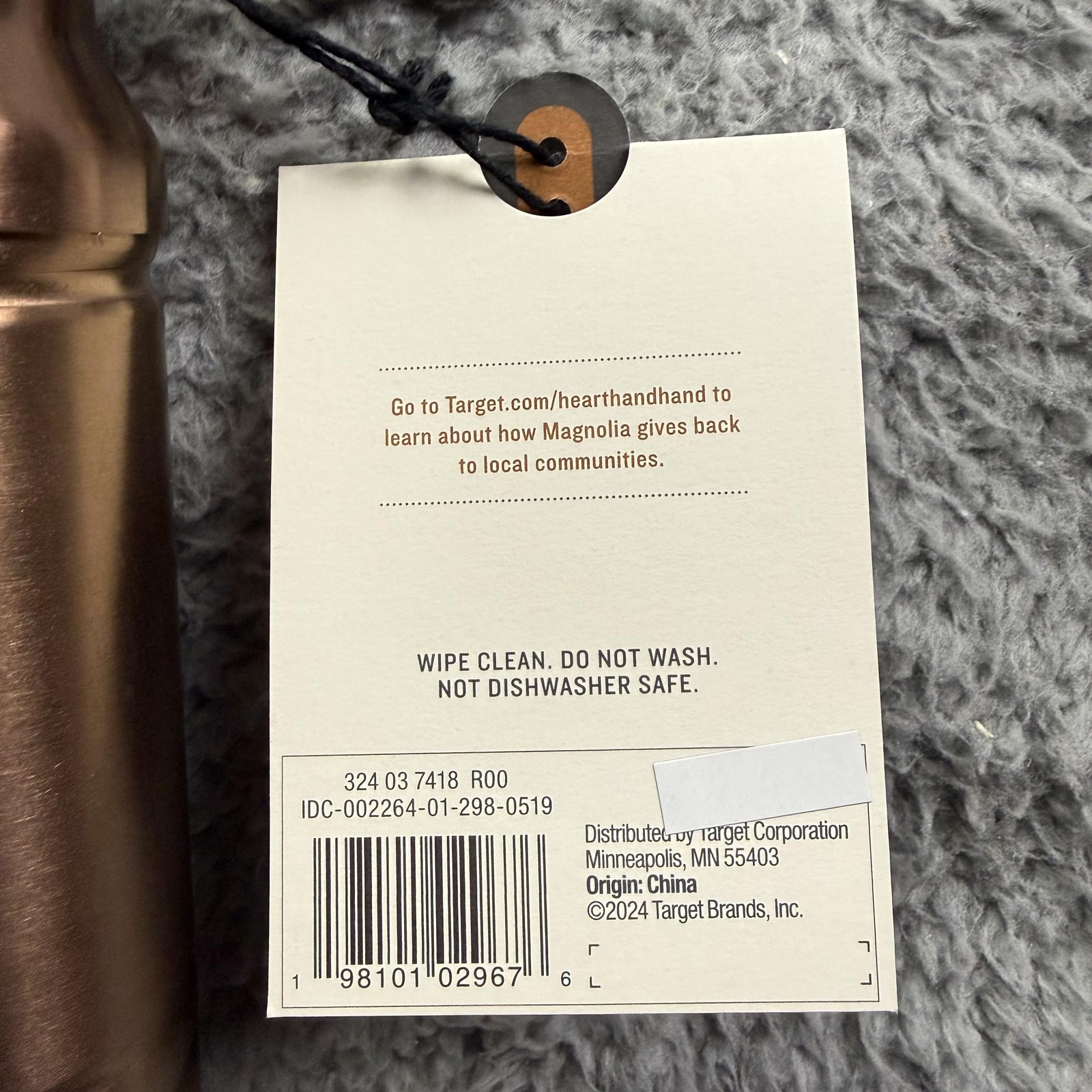 Hearth & Hand With Magnolia Salt & Pepper Grinder Brown Metal Manual Kitchen