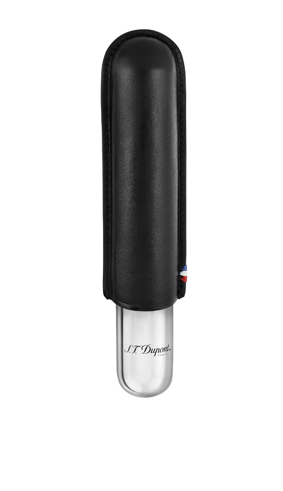 S.T. Dupont Leather & Metal Adjustable Cigar Case For 1 Cigar 183000 New In Box