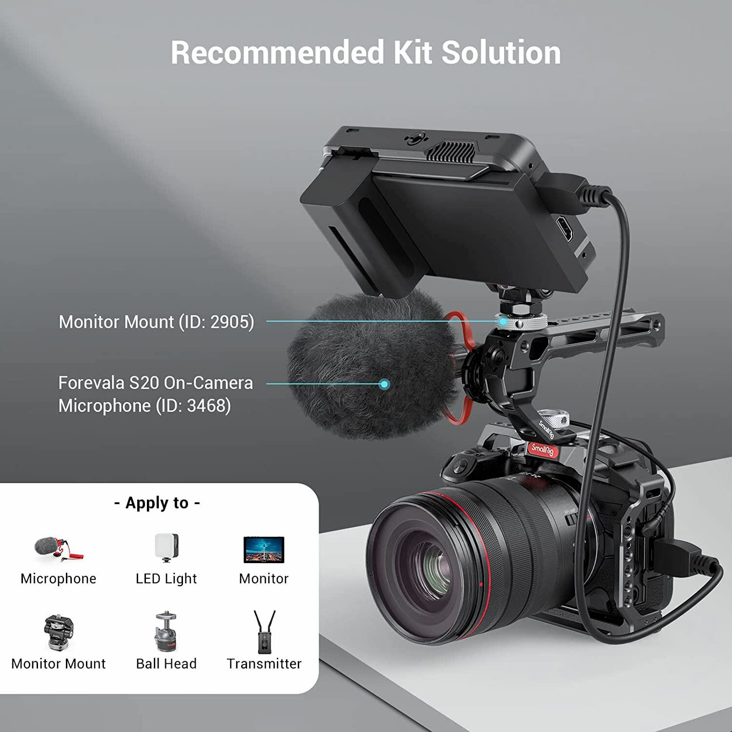 SmallRig ARRI Locating Top Handle w/ Multiple Threaded Holes and Cold Shoes 3765