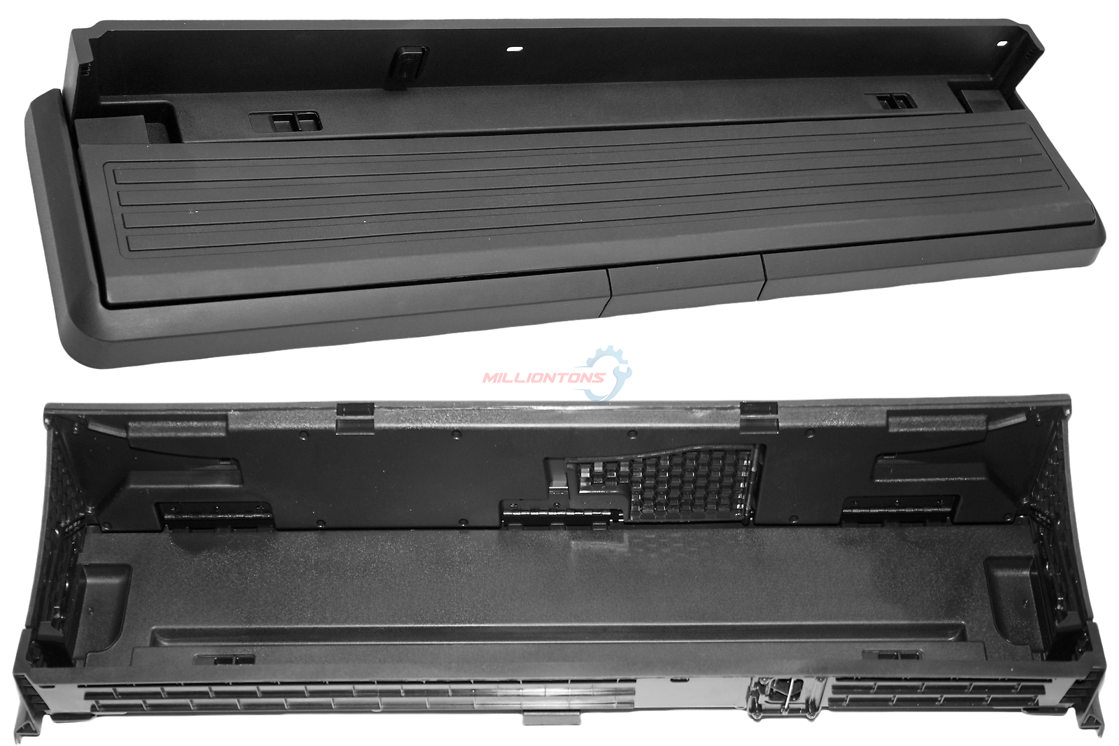 Upgraded Folding Under Rear Seat Storage Box for 2015-2024 Ford F150 Cargo Black