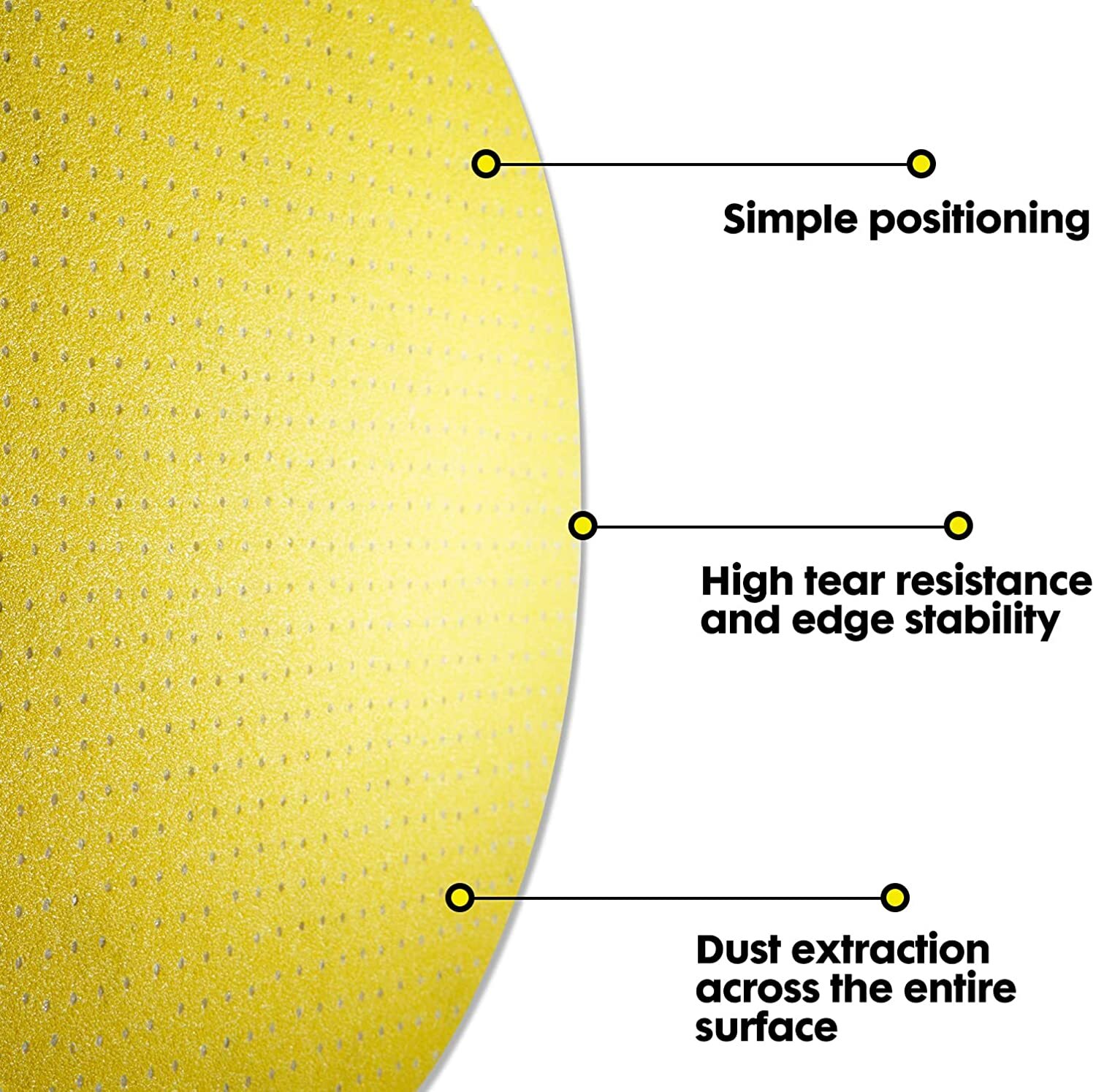 SATC 5PCS 9"(225mm) Sanding Disc Multi-Hole Hook&Loop Drywall Sander Paper P80