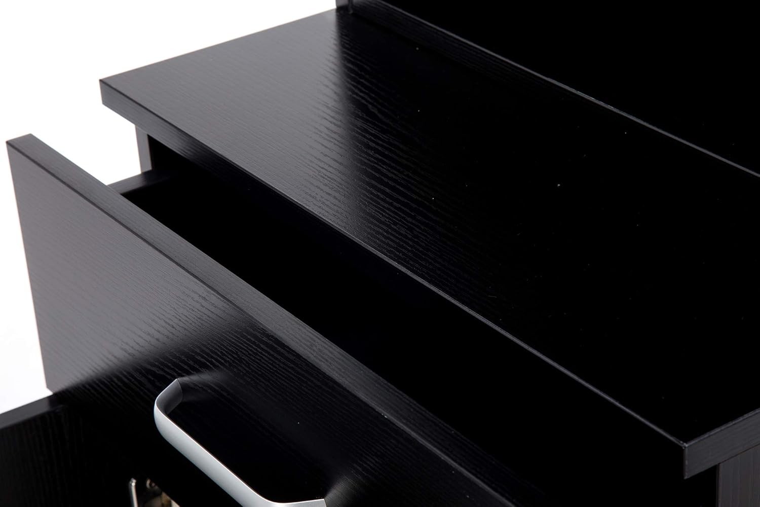 Hair Salon Wall Mount Station with Lockable Drawer and Cabinet, Barber Equipment