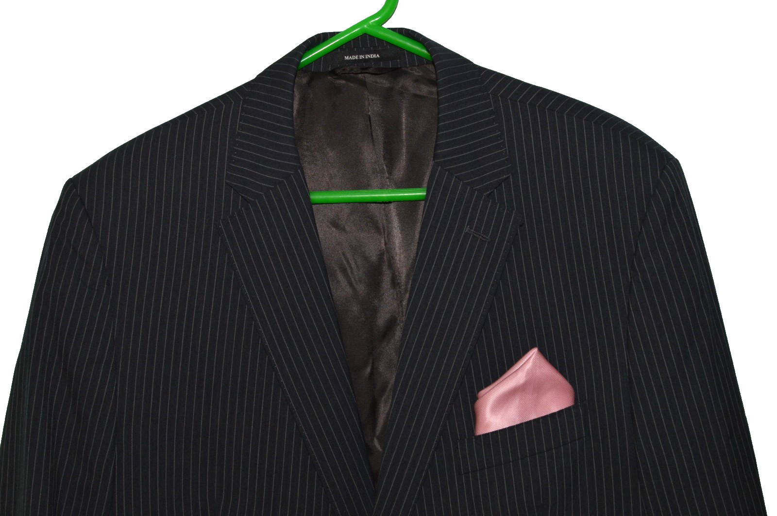 (2Pc Suit 46L 46 Long L) LAUREN RALPH LAUREN black Striped Slim Fit Suit 38x31