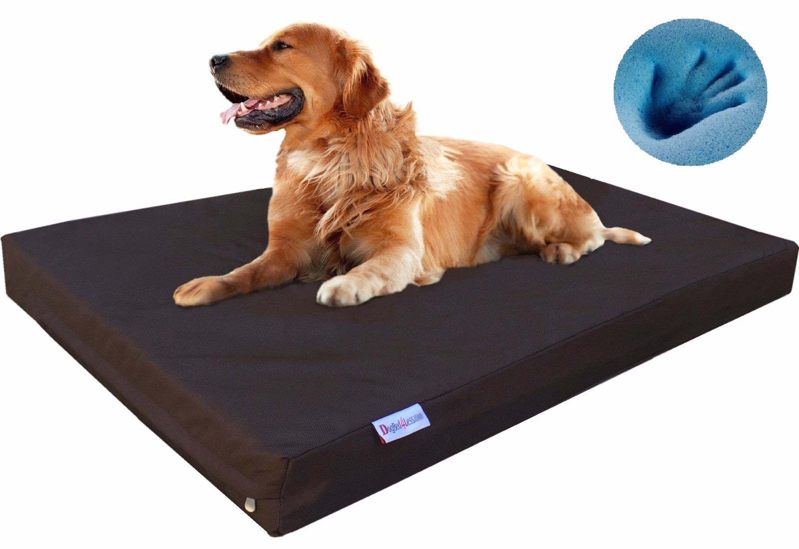 1680 Ballistic Waterproof Chew Resist Memory Foam Pet Bed Dogs Large Crate Sizes