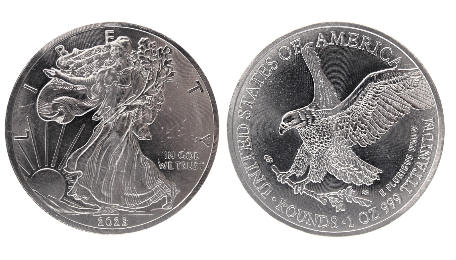 2023 American Eagle Liberty Walking Coin TROY OUNCE OZ .999 Pure TITANIUM Round