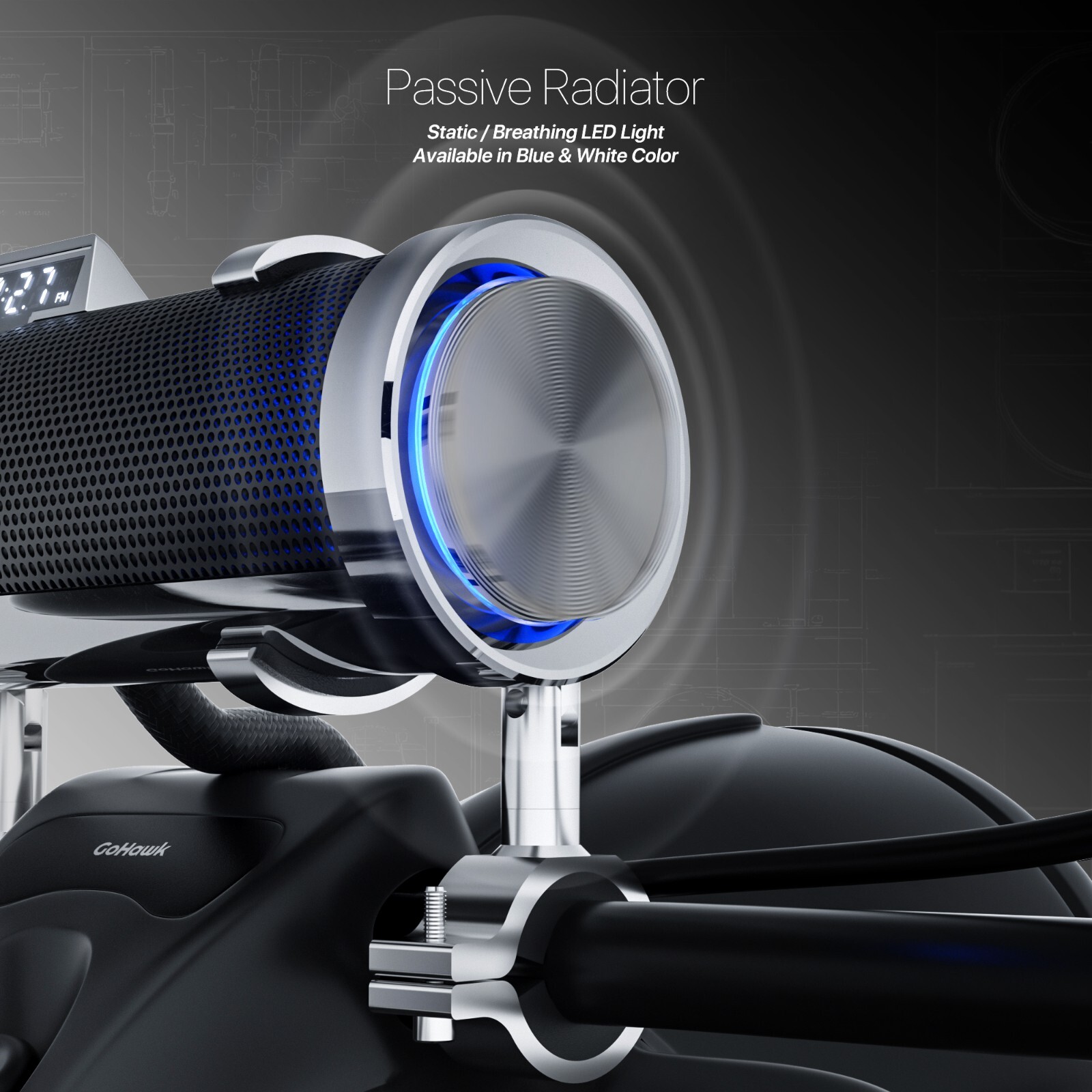 Waterproof Motorcycle Stereo 6 Speakers Audio System Bluetooth 300W Amp FM Radio