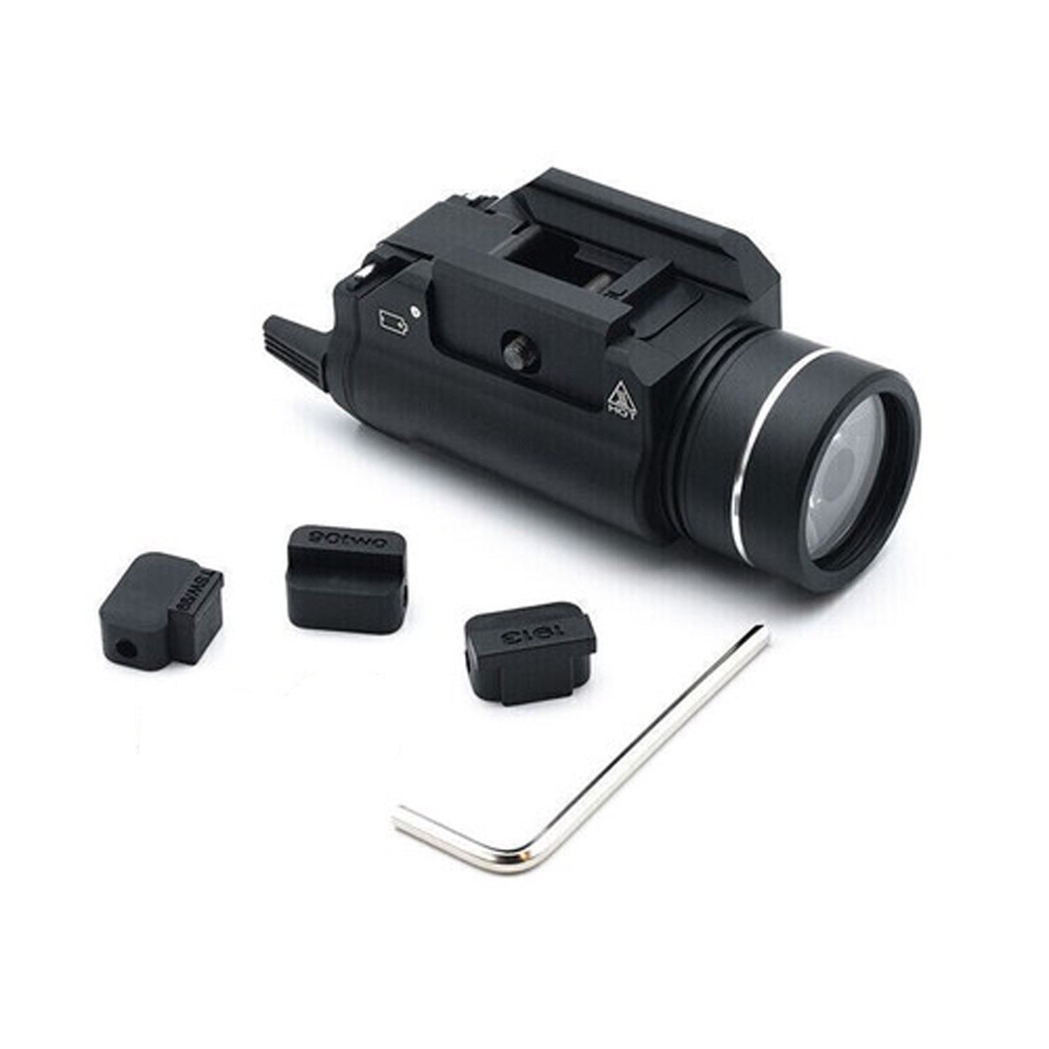 1500 Lumen Tactical Flashlight, Picatinny Rail Mount Light with Strobe Mode