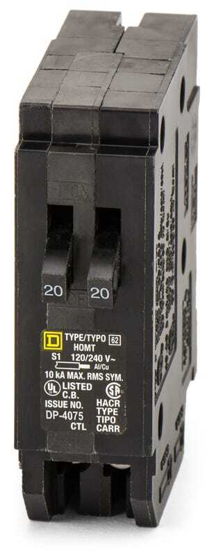 Square D HOMT2020 Homeline 20 amp Twin 1 Pole Tandem Circuit Breaker NEW!!