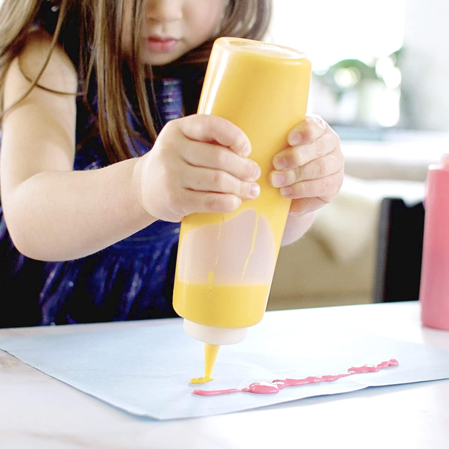 Tie Dye 8Oz Squeeze Bottles (6 Pack) with 2" Funnel - Precise Dispenser for A...