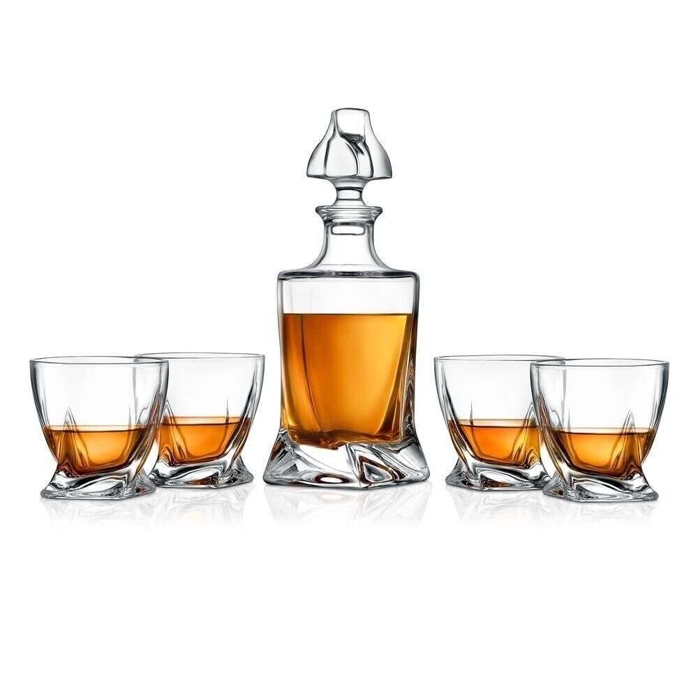 Nutrichef Home Bar Whiskey Decanter -Whiskey Glass Decanter Aerator Set, Elegant