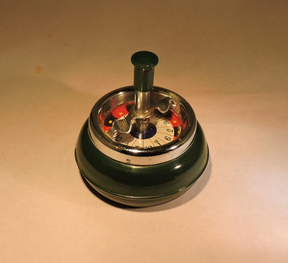 Vintage Roulette Wheel Ashtray 1960's era Works Great
