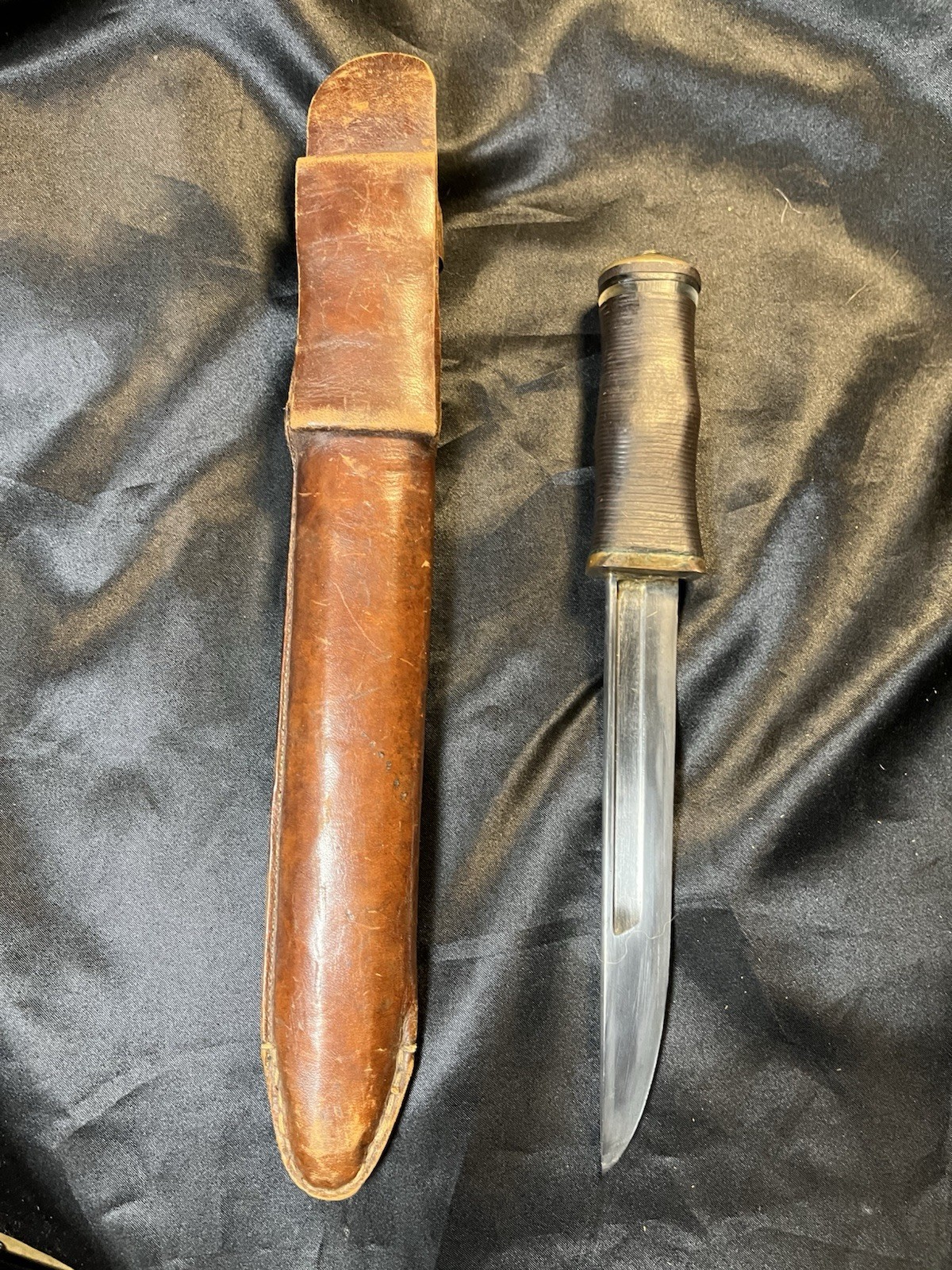 7” WWII THEATER KNIFE MADE FROM ARISAKA BAYONET