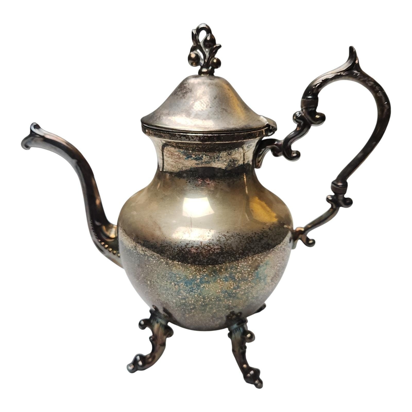 Birmingham Silver Company BSC Vintage Teapot Coffee Pot Silver on Copper