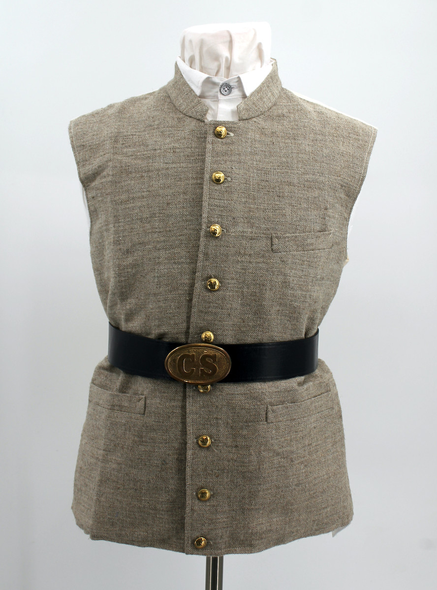 Confederate Civil War Enlisted Belt with Buckle Up to 60 Inches