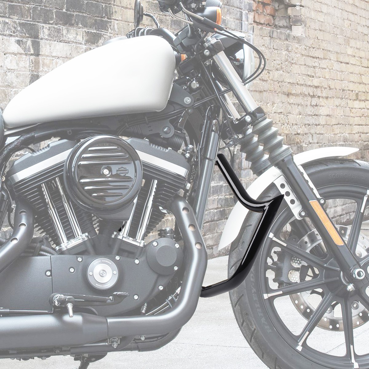 Black Engine Guard Highway Crash Bar For Harley Sportster 883 1200 XL 2004-2022