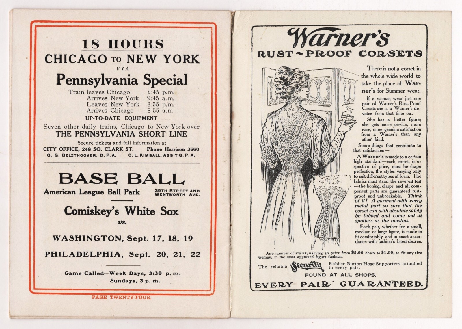 Tyrone Power Sr. "THE SERVANT IN THE HOUSE" Walter Hampden 1908 Chicago Program