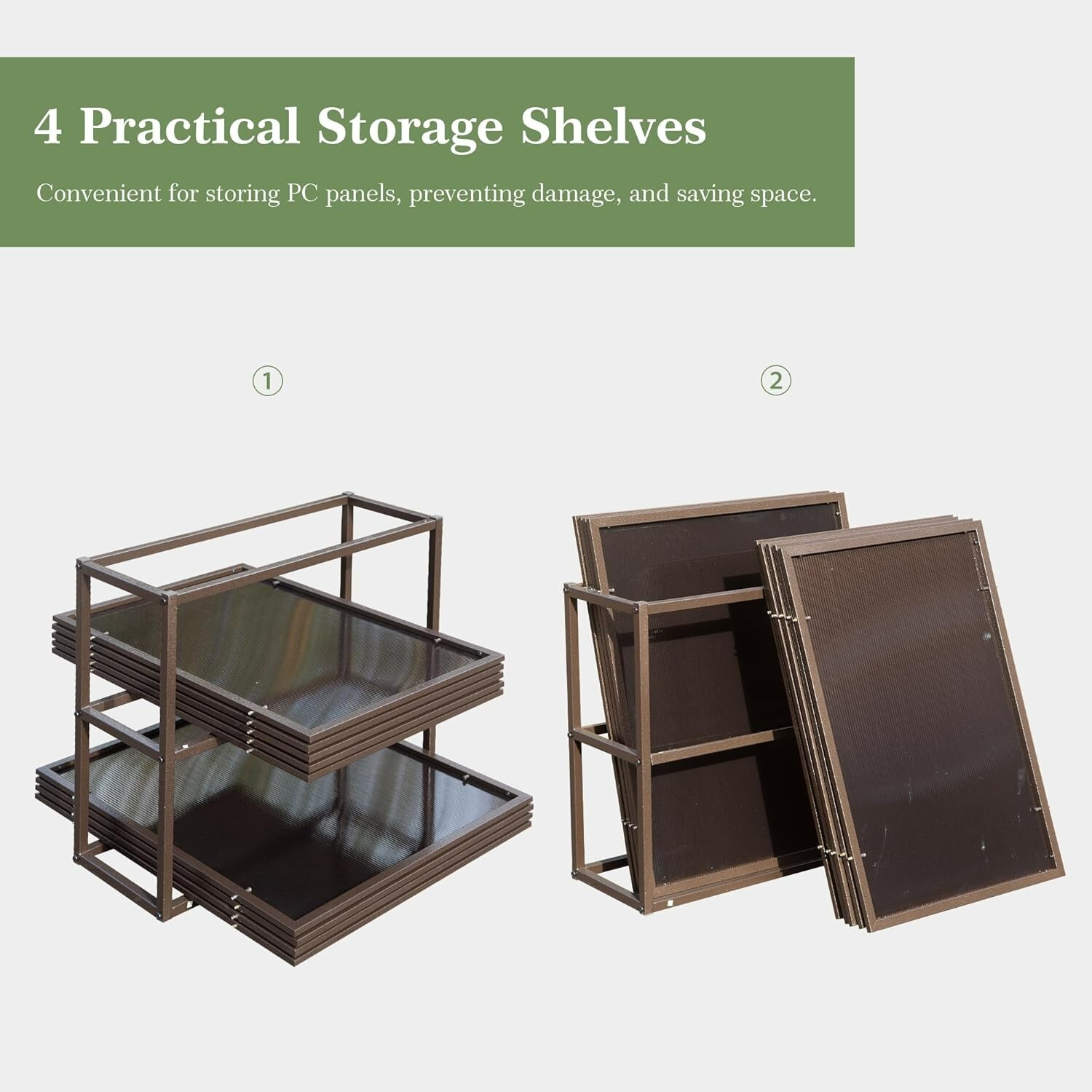 Domi 12x20FT Wall-Mounted Sunroom Gazebo, Steel Roof, Moveable PC Screen, Patio