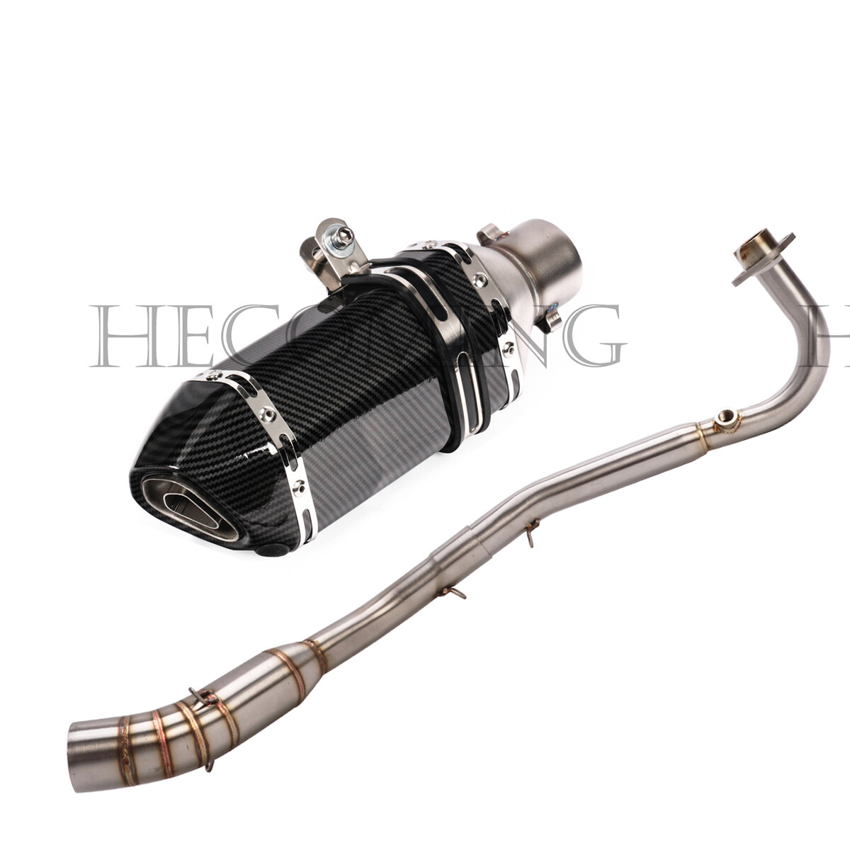 Full Exhaust System Pipe 2" Slip On Muffler For Kawasaki Z125 2013-2024 Z125 Pro