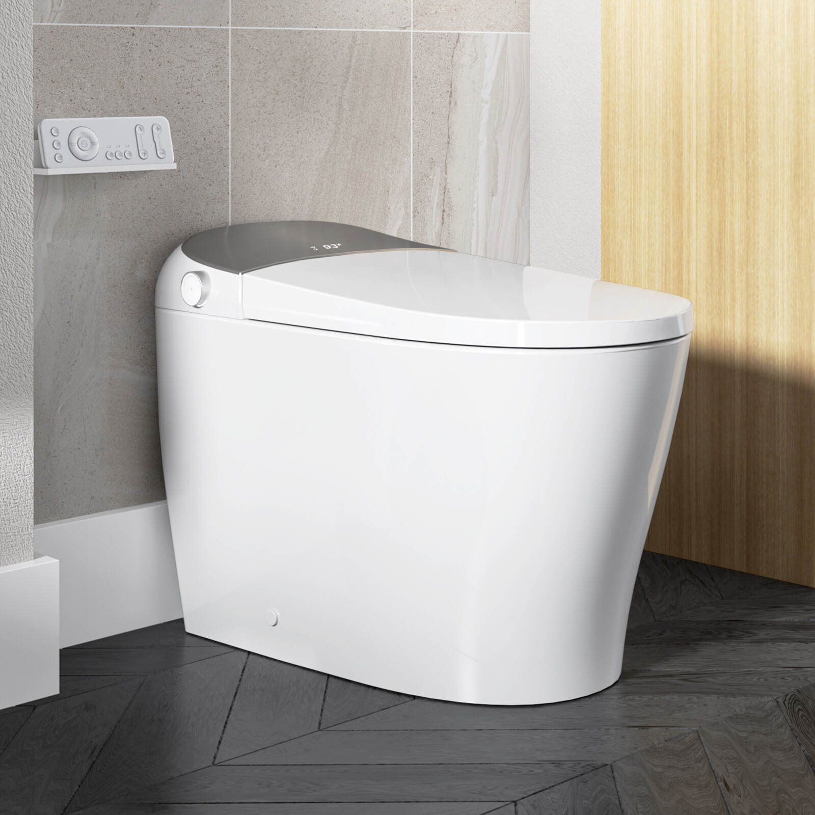 Smart Toilet with Powerful Flush Auto Open/Close Lid Warm Water Auto-flush