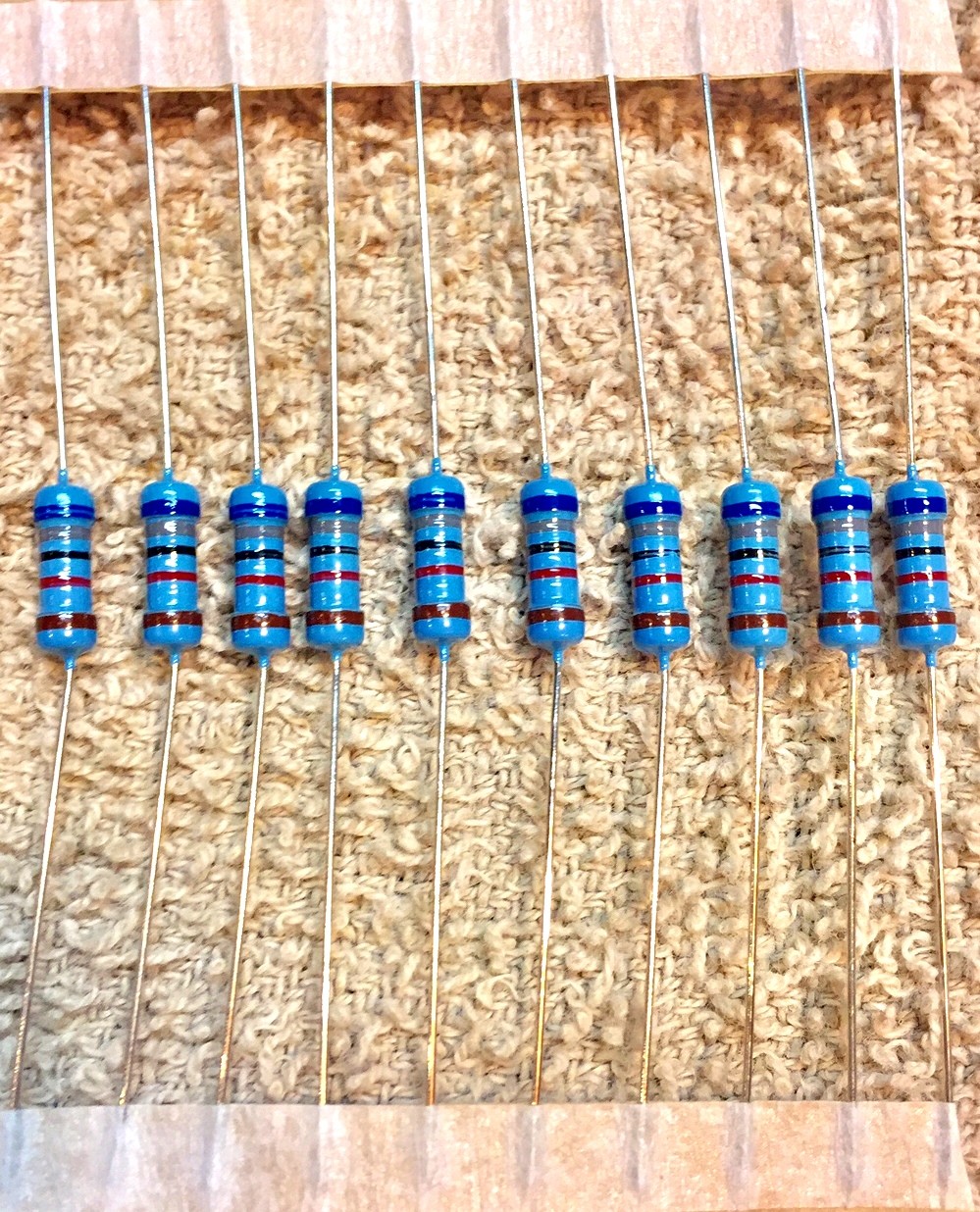 10 x 1 MEG ohm 1/2 watt 1% metal film resistors USA SELLER