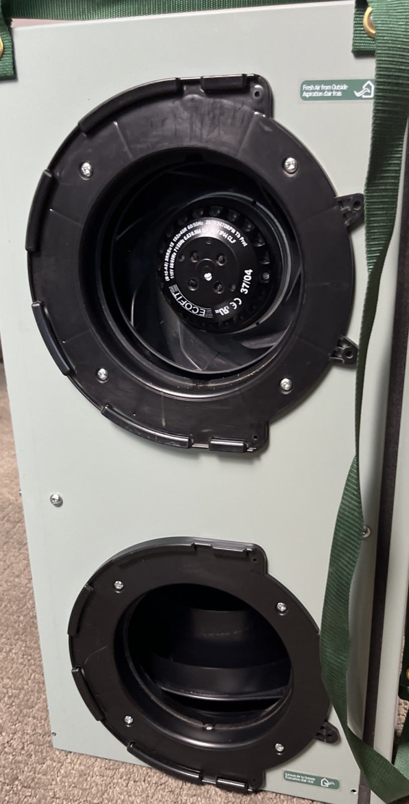 Professional Heat Recovery Ventilator Ducted Greentek Horizontal PH7.15 New HVI