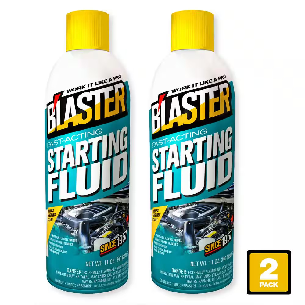 11 Oz. Fast-Acting Engine Starting Fluid Spray (Pack of 2)