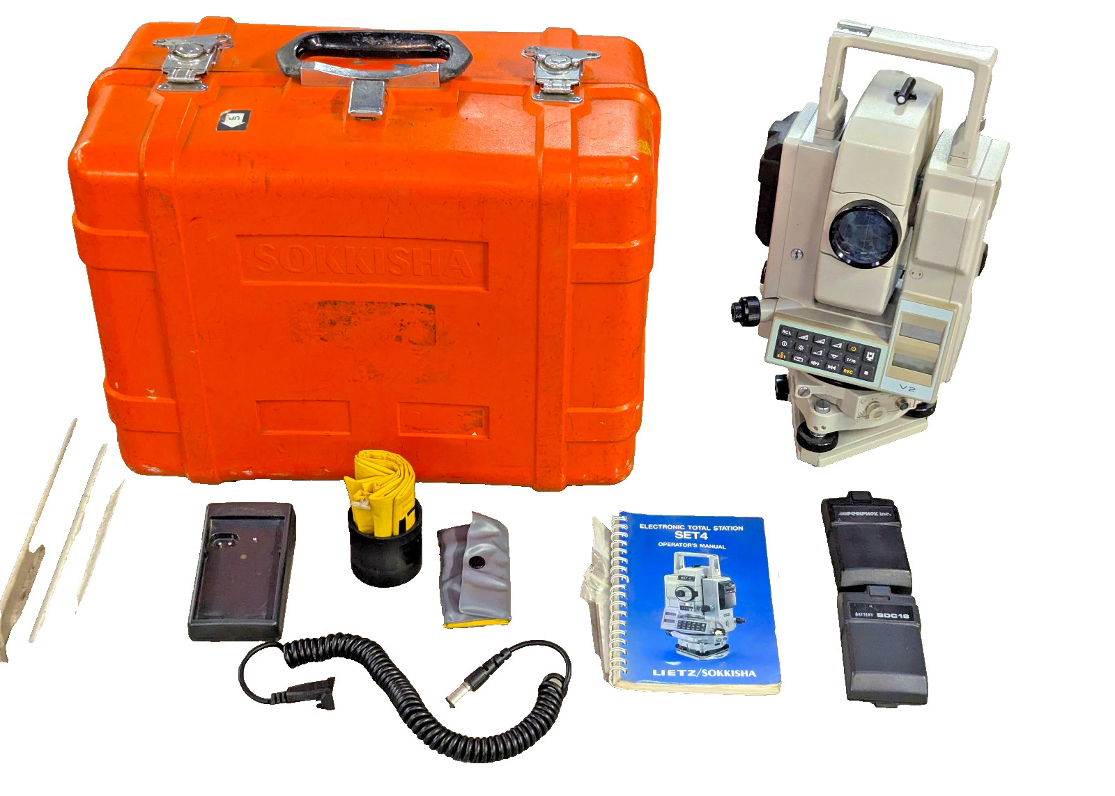 Sokkisha Lietz Set 4 Theodolite Survey Equipment; no charger; power on test only