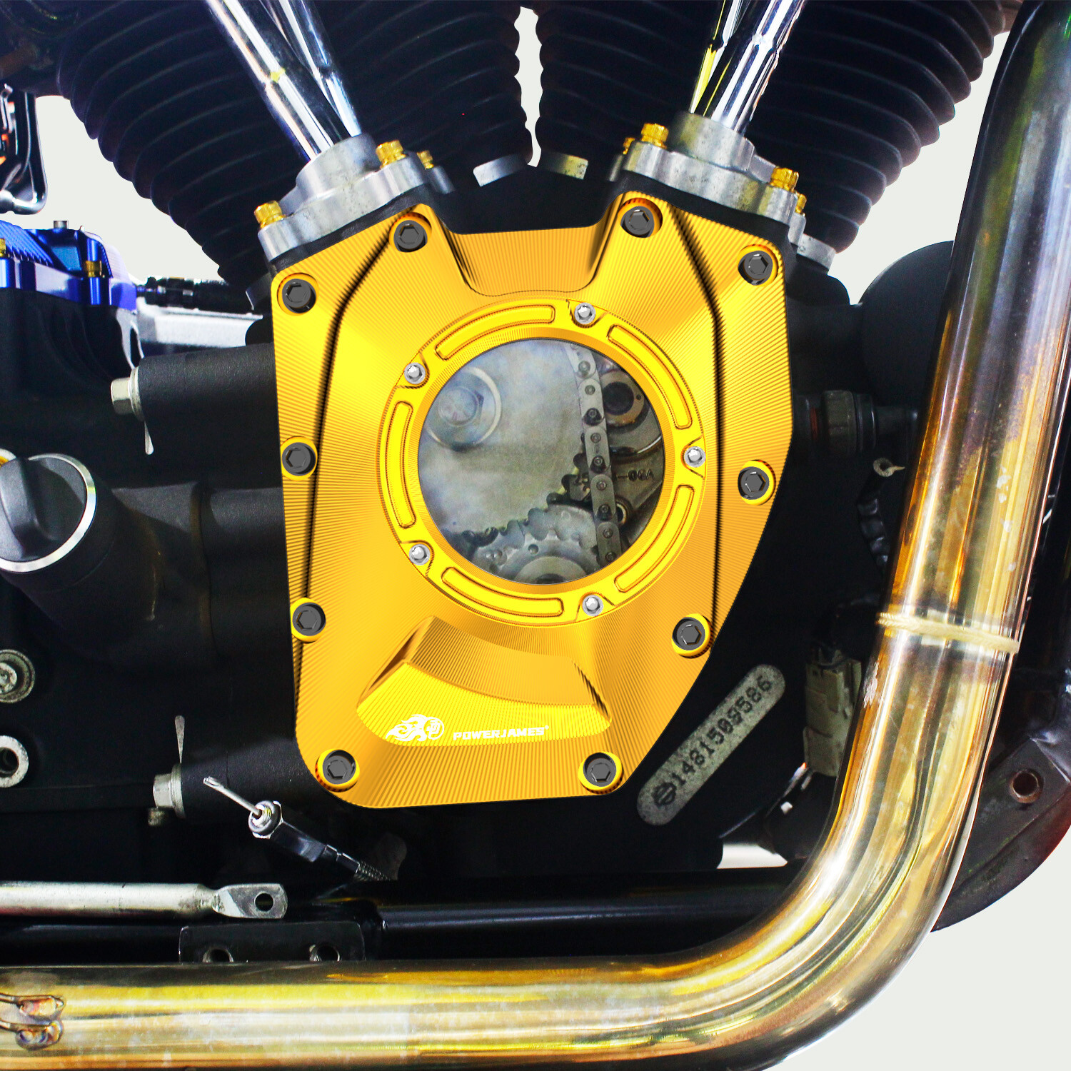 Gold Camshaft Engine Cam Cover For Harley 01-16 Touring and Trike FXD FXDF FXDB