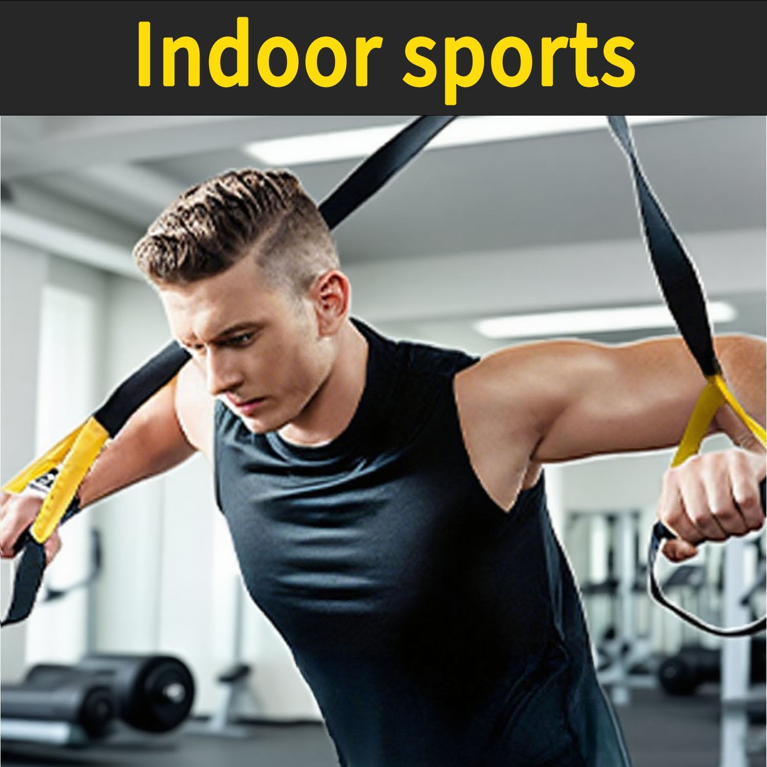 Home Gym Suspension Resistance Strength Training Fitness Straps Workout Trainer