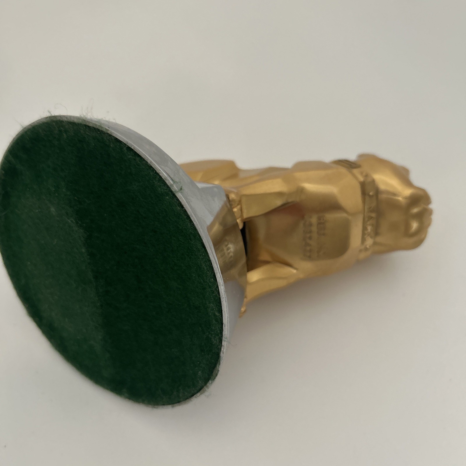 Vintage Mack Truck Bulldog Hood Ornament Gold Brass Chrome Base Old Emblem