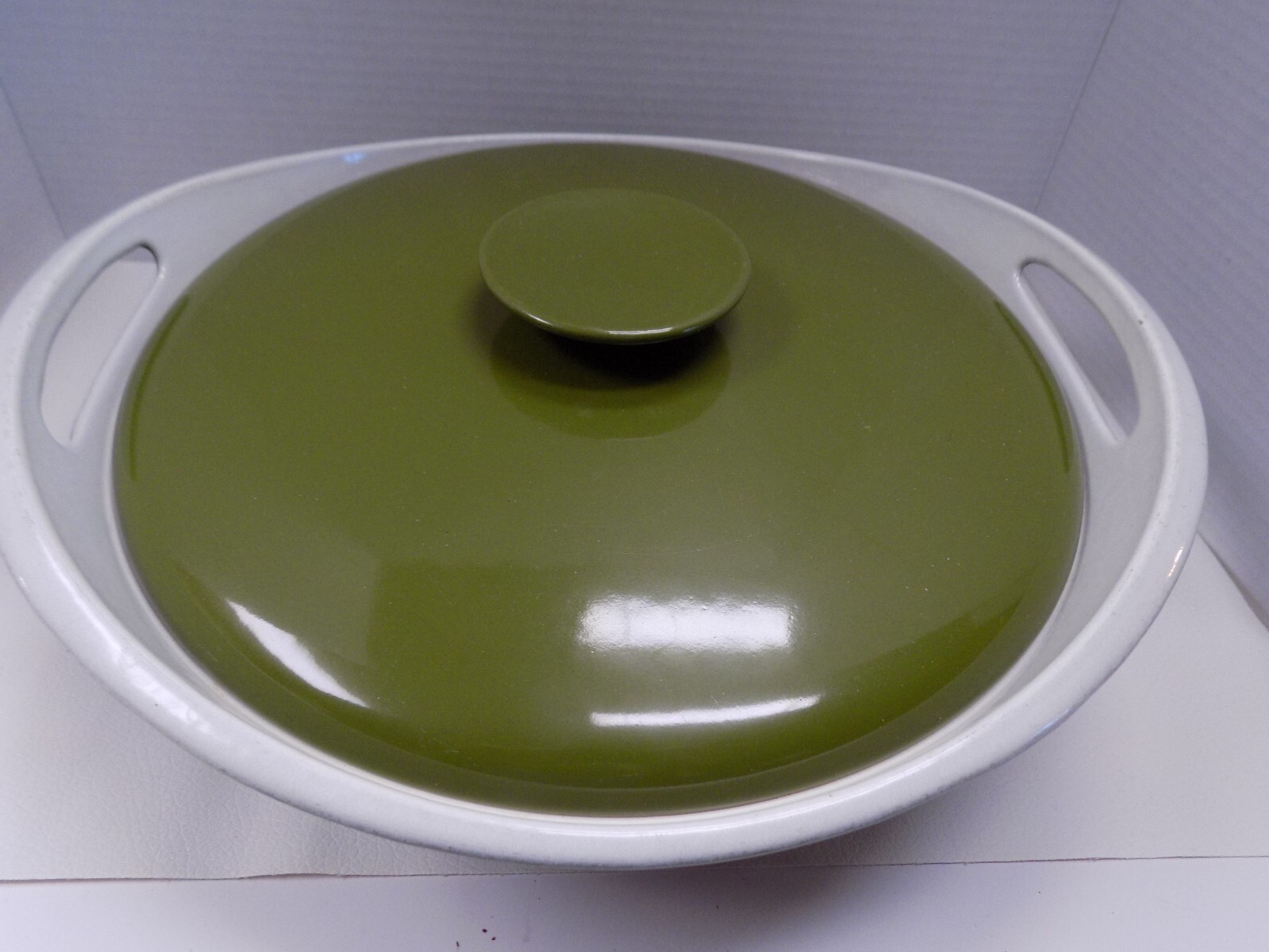 Rare MCM COPCO Denmark 4 qt Iron Enamelware Roaster Dutch Oven Pot Michael Lax